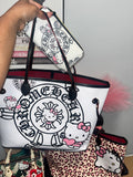 Hello kitty chrome tote bag