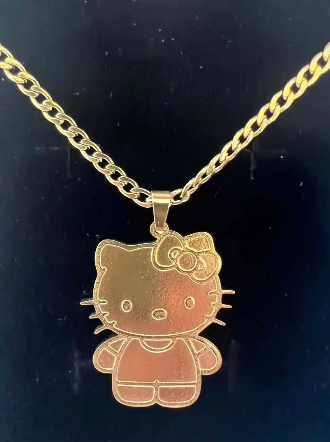 Hello kitty gold plated necklace