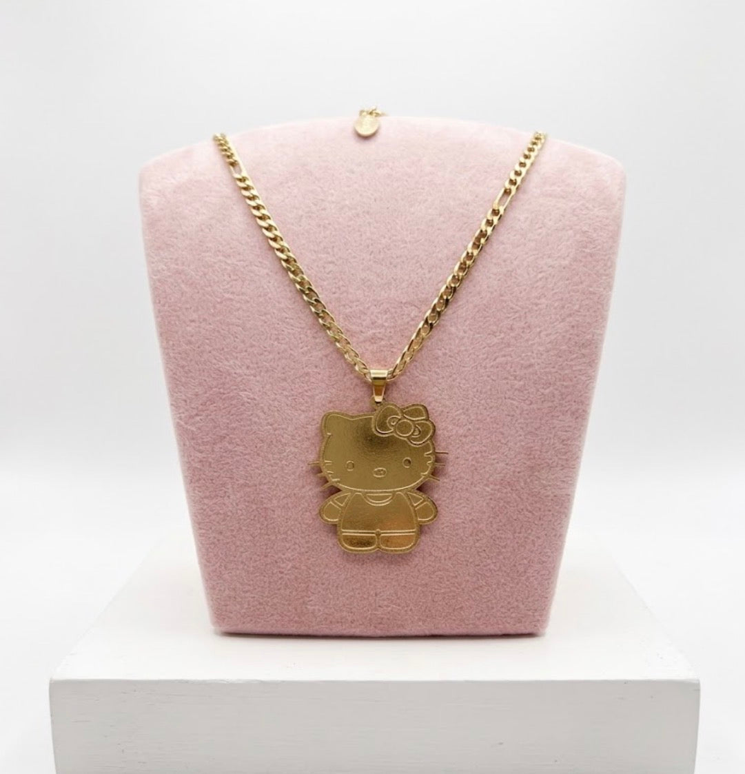 Hello kitty gold plated necklace