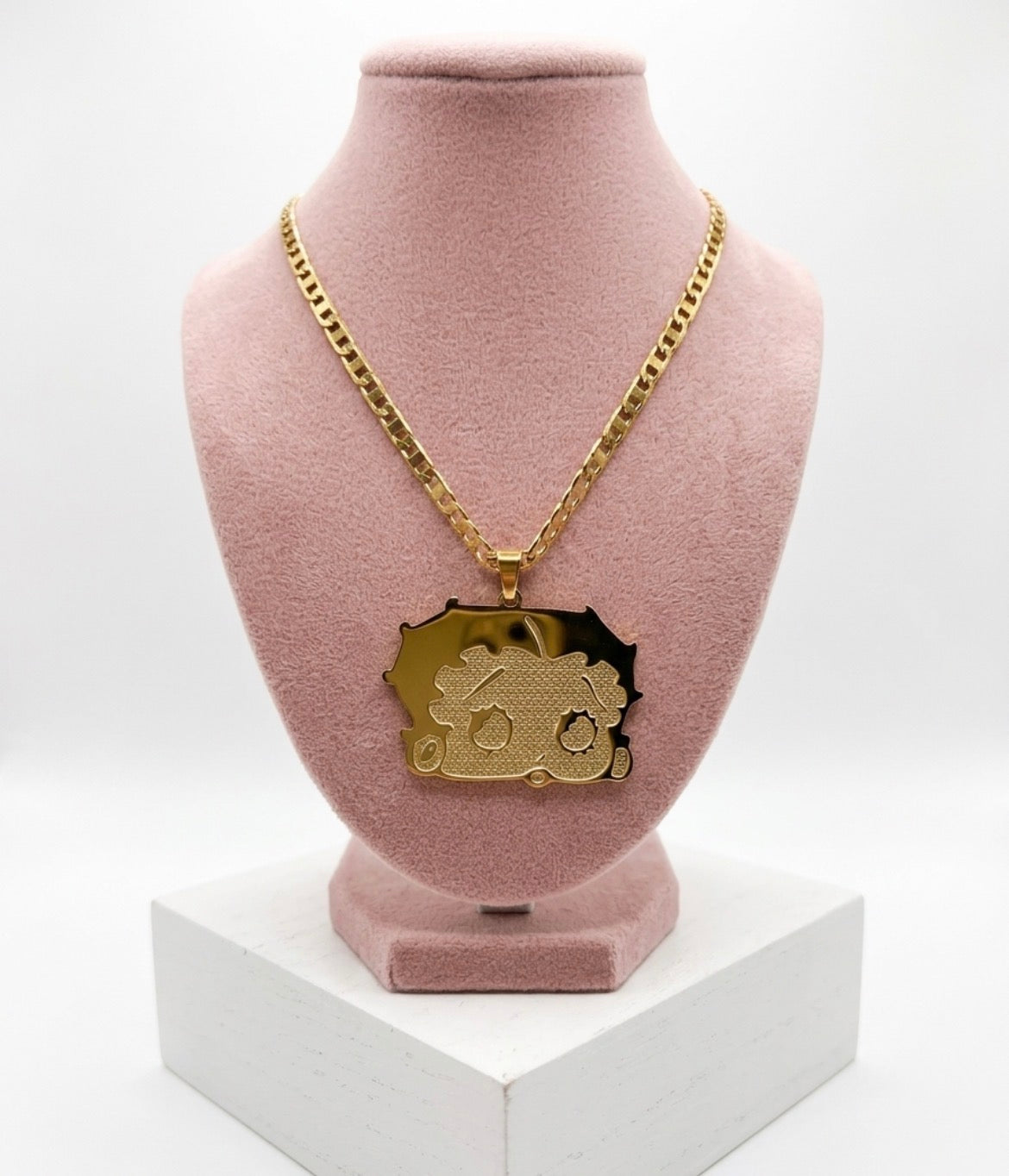Betty Boop gold plated necklace